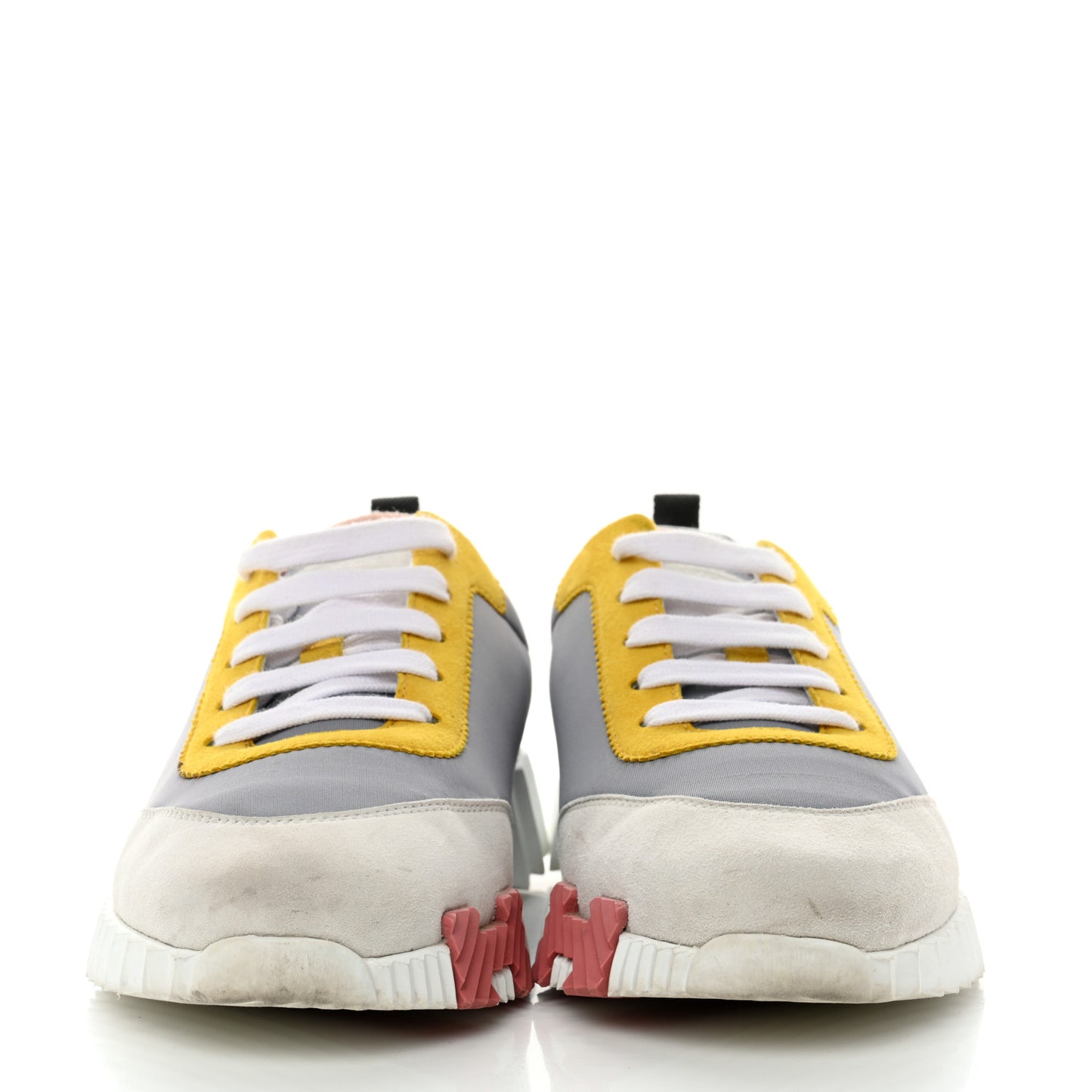 Technical Canvas Suede Goatskin Bouncing Sneakers 39.5 Gris Multicolor