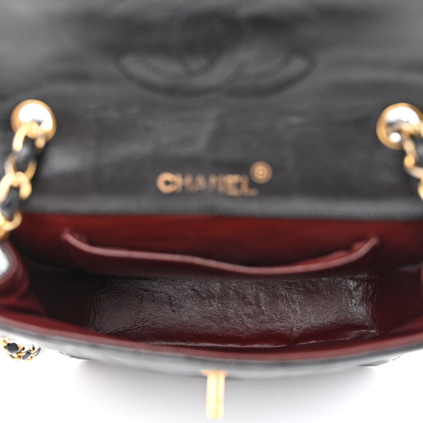 Lambskin Quilted Single Flap Black