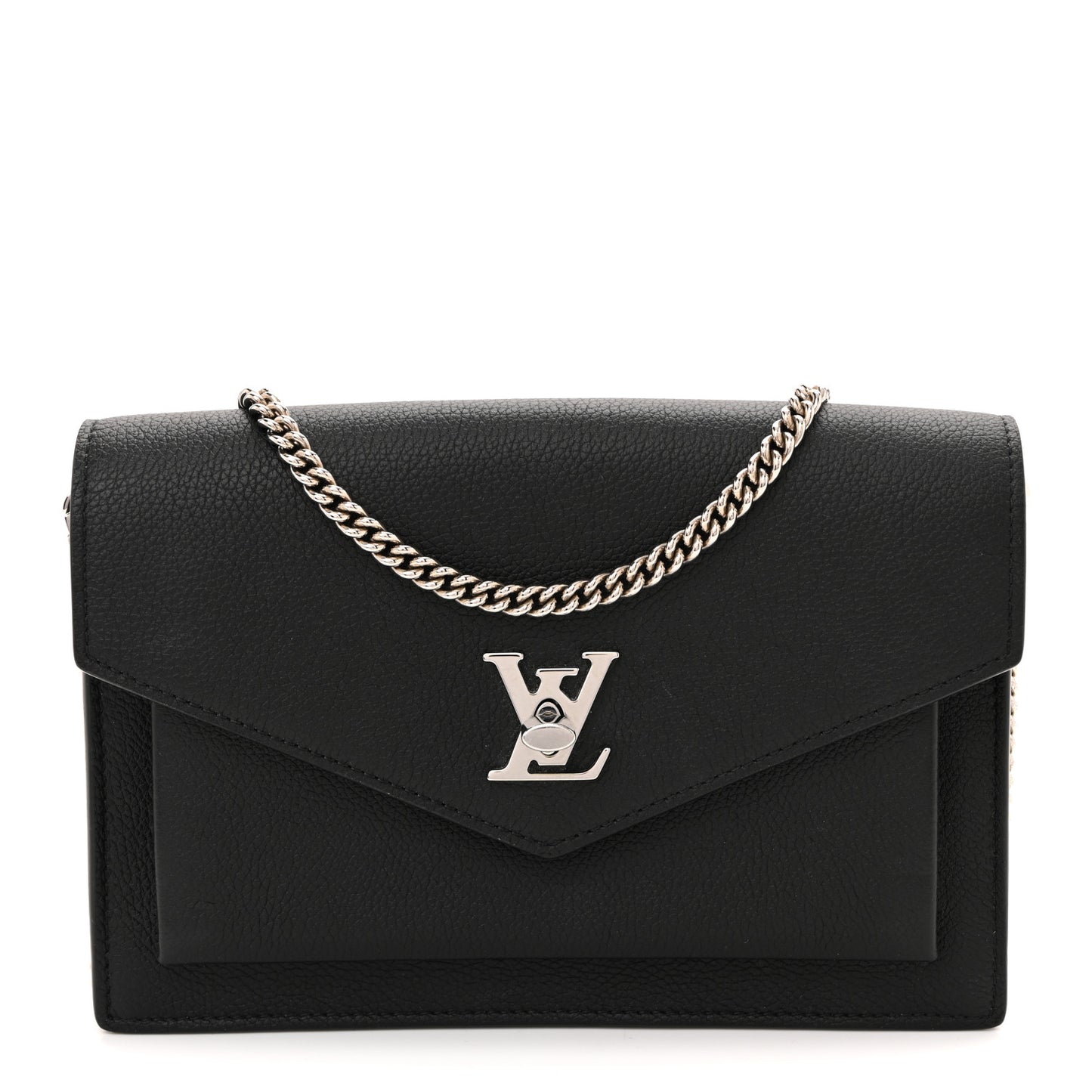 Soft Calfskin My Lockme Chain Pochette Black