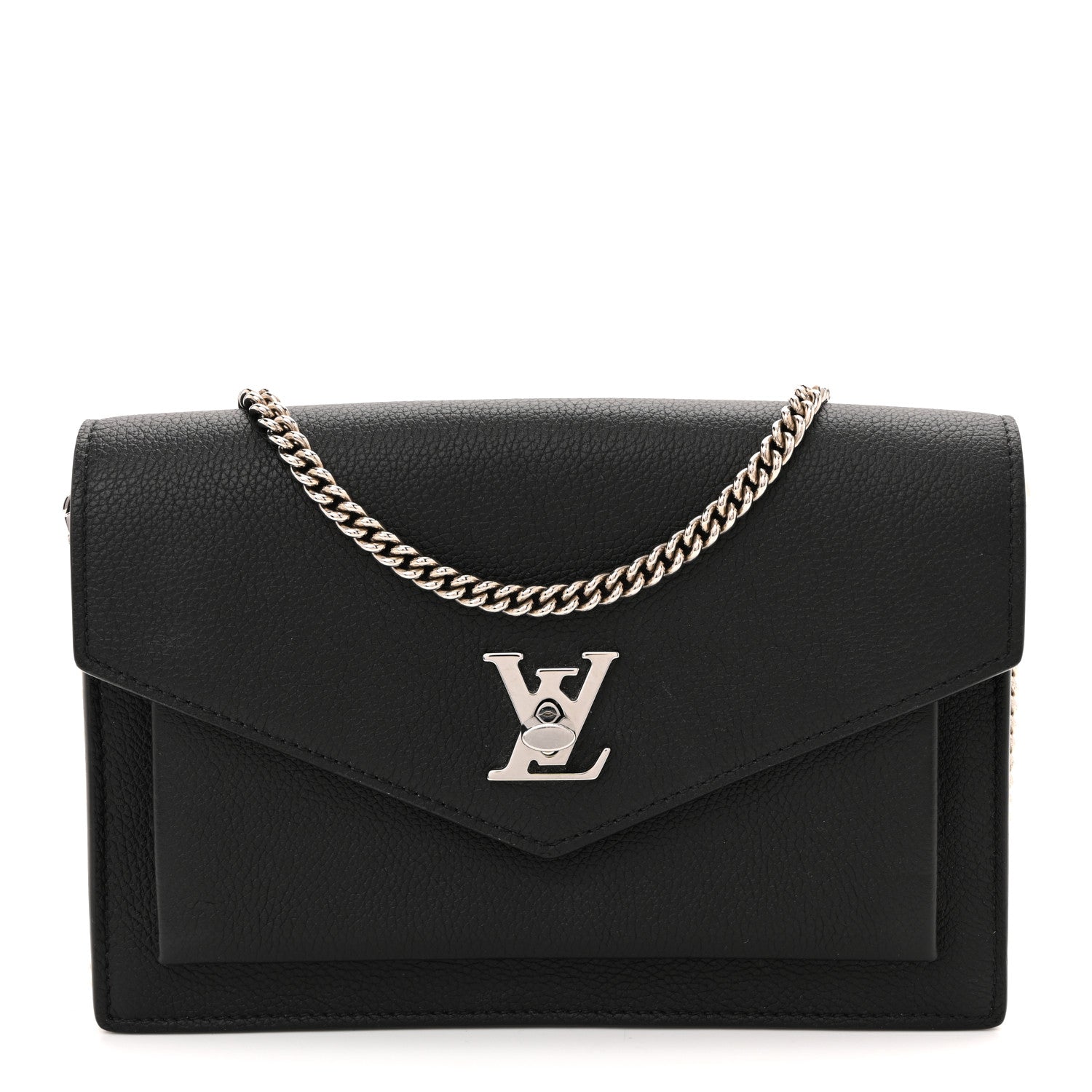Louis Vuitton Soft Calfskin My Lockme Chain Pochette Black 1 of 9