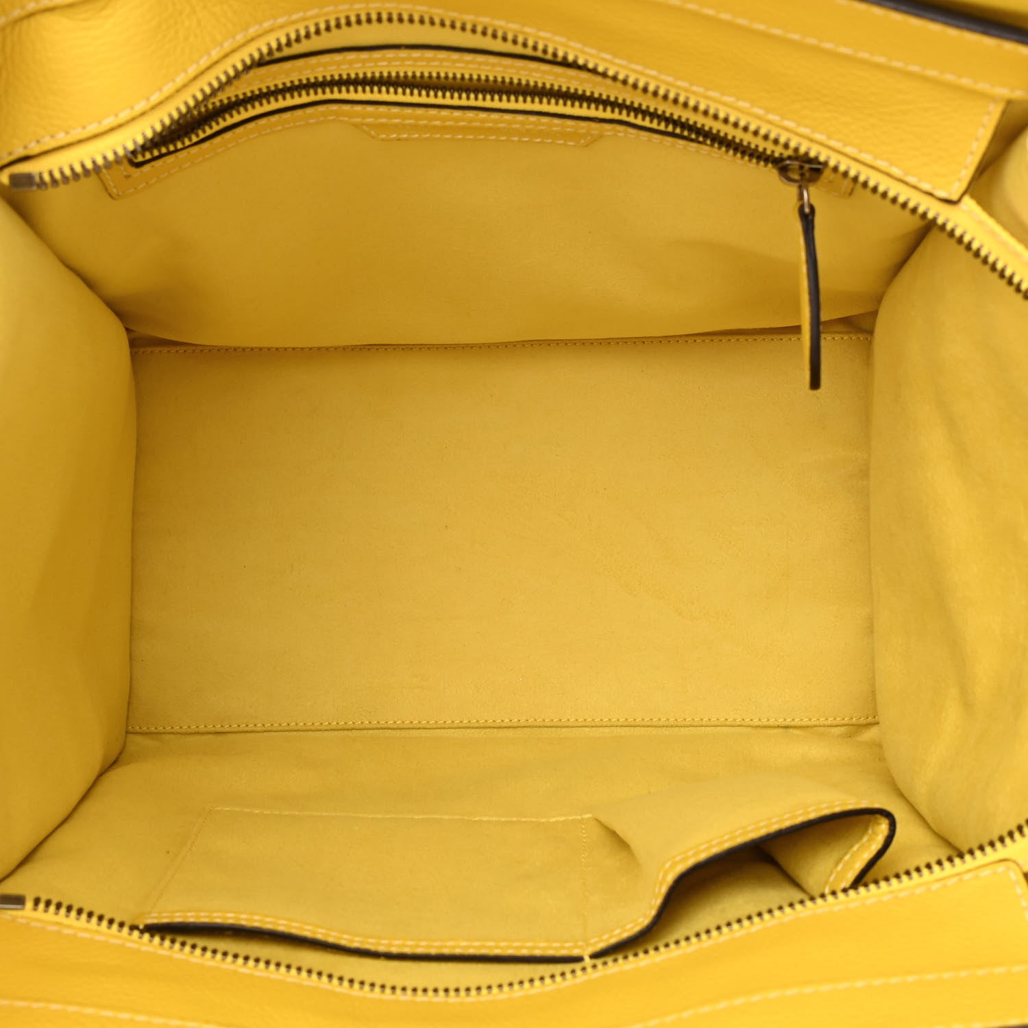 Celine Drummed Calfskin Mini Luggage Citron 5 of 19
