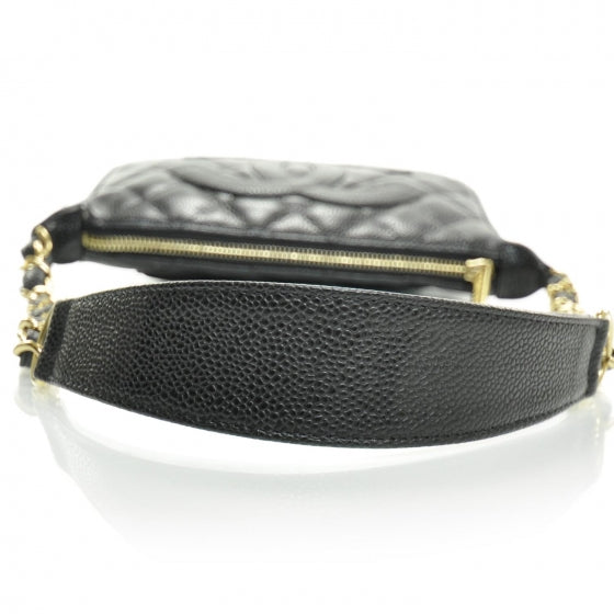 Caviar Quilted Pochette Black