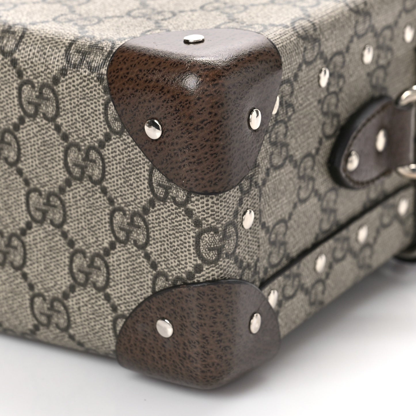 GG Supreme Monogram Globe-Trotter Beauty Case Brown