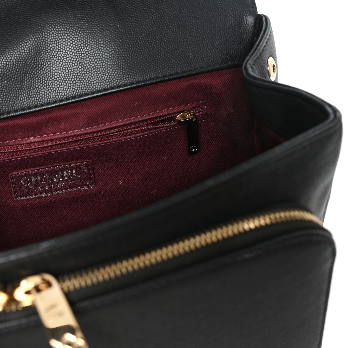 Caviar Quilted Large Business Affinity Flap Black