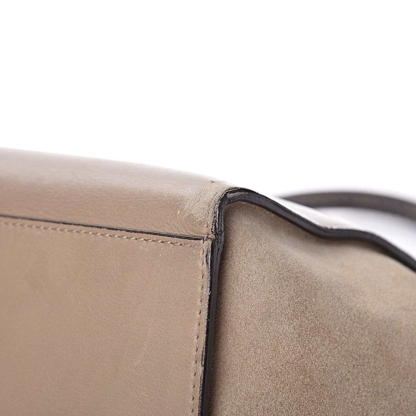 Calfskin Suede Whipsnake Medium Trapeze Black Dune