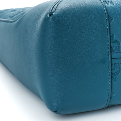 MCM Calfskin Ottomar Monogram Medium Klara Hobo Teal 7 of 8