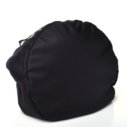 Balenciaga Textured Sport Nylon Logo Embroidered S Wheel Gym Bag Black Bleu Navy 4 of 8