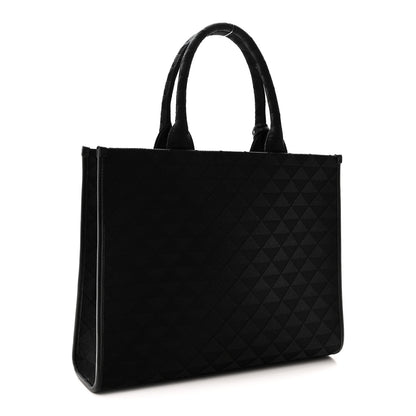 Prada Jacquard Saffiano Triangolo Symbole Embroidered Large Tote 3 of 9