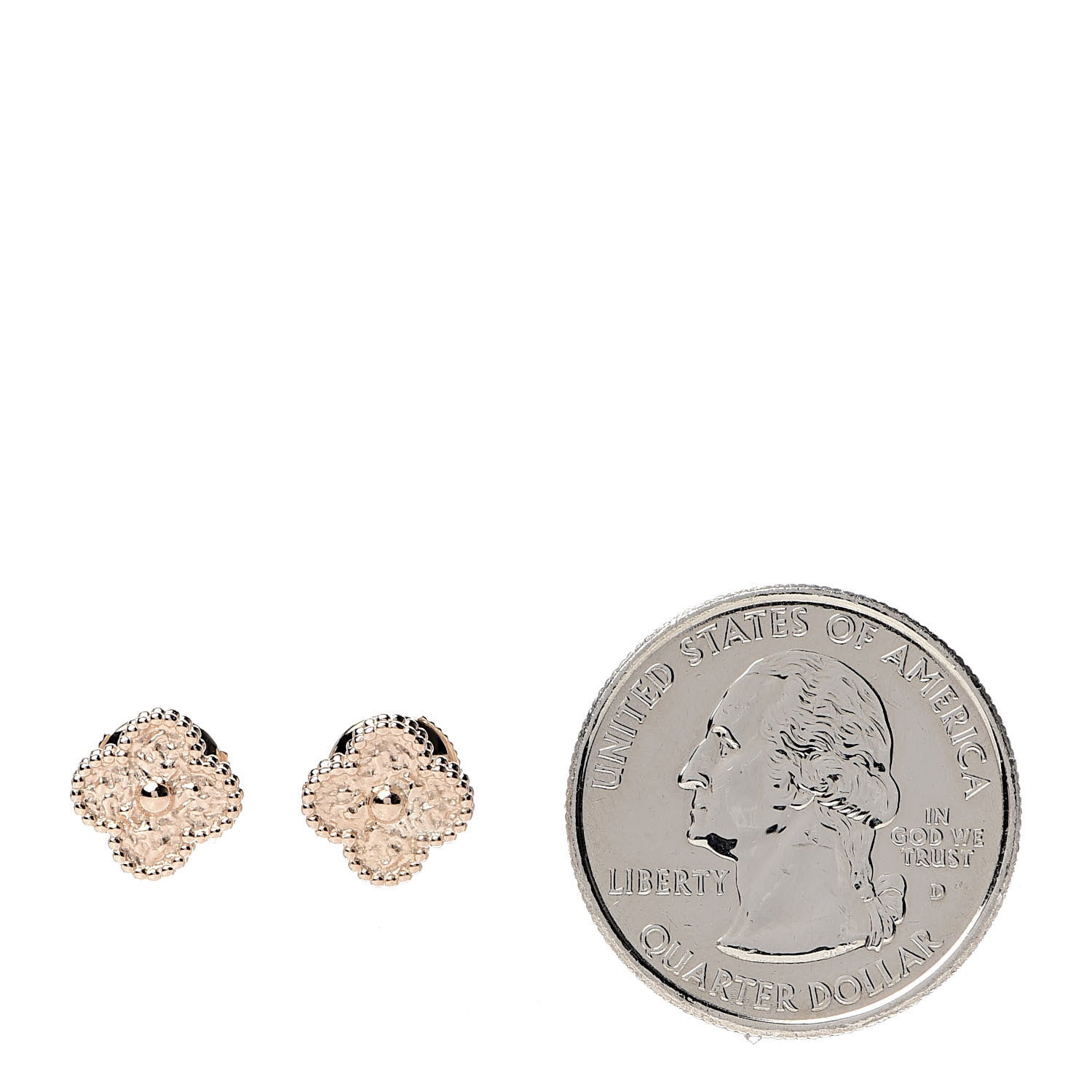 Van Cleef & Arpels 18K Rose Gold Sweet Alhambra Earrings 2 of 7