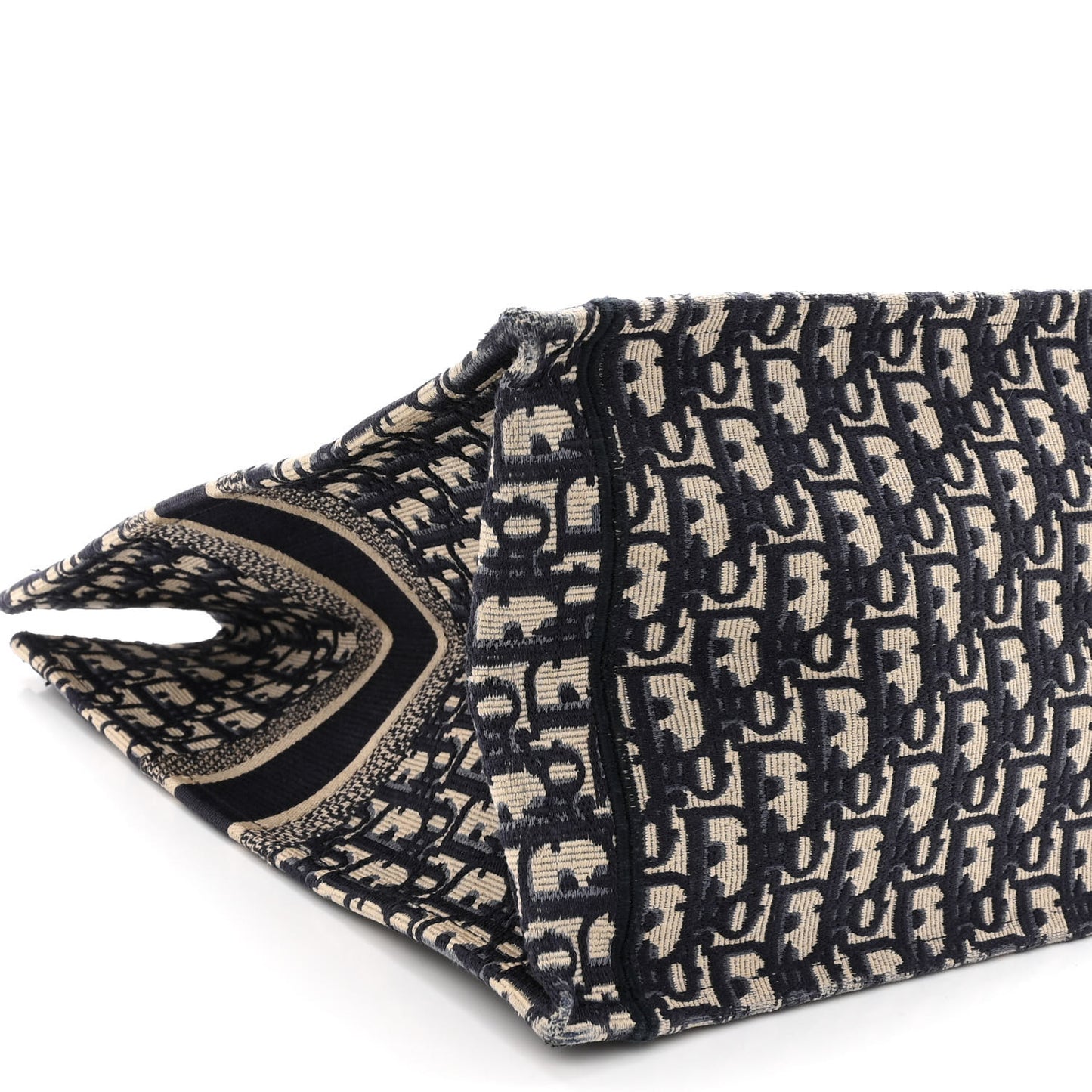 Oblique Book Tote Blue Multicolor