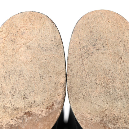 Chanel Calfskin Ascot Knee High CC Boots 39 Black 10 of 15