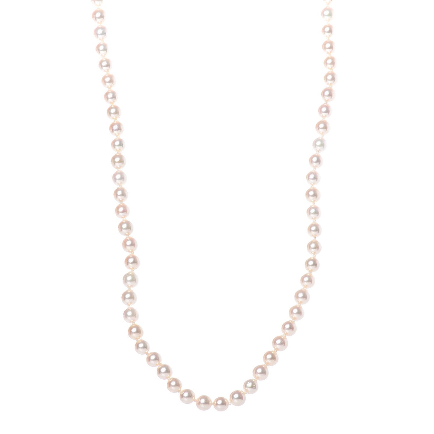 18K Yellow Gold Pearl 6-6.5mm Strand Necklace