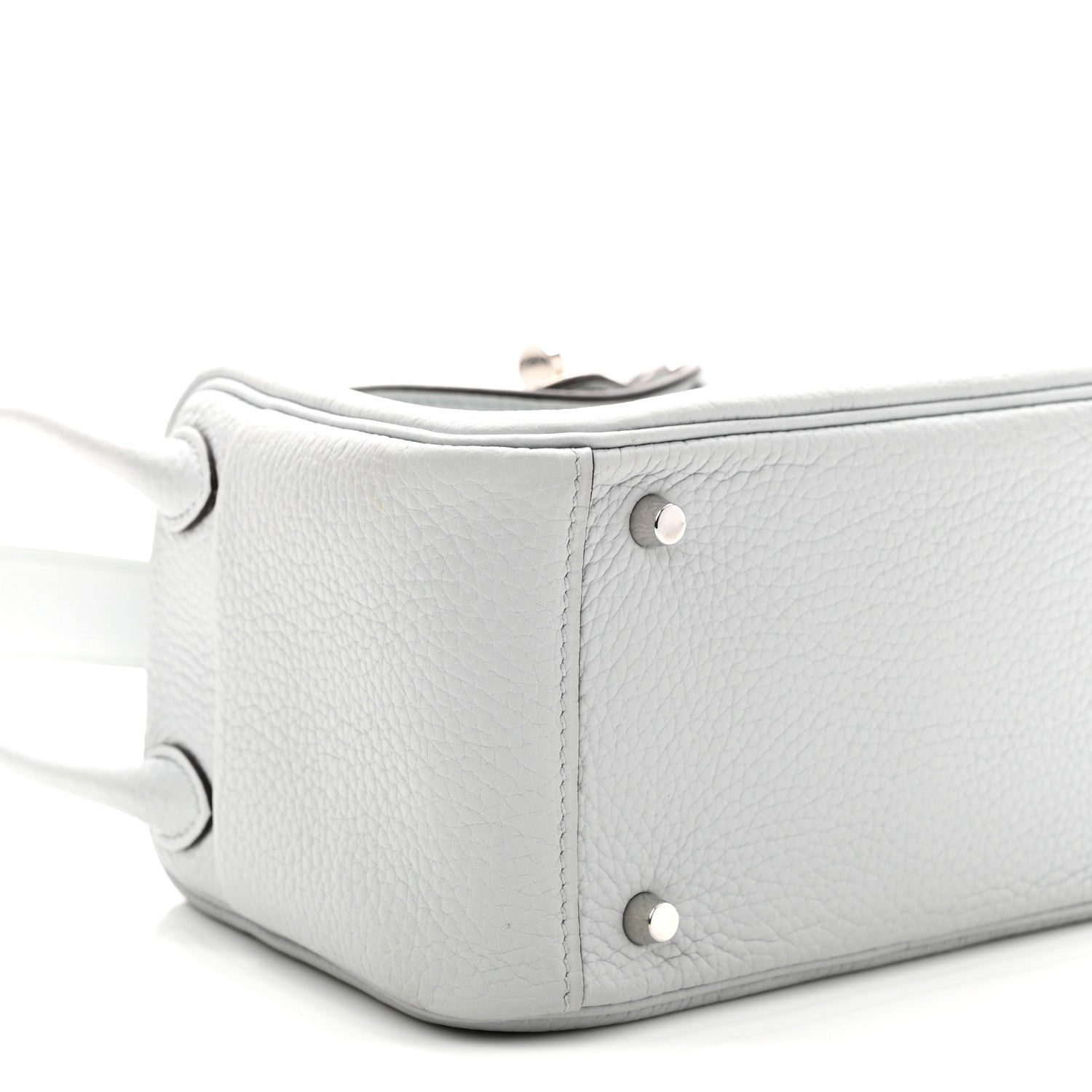 Hermes Taurillon Clemence Mini Lindy 20 Bleu Pale 3 of 11