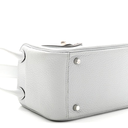 Hermes Taurillon Clemence Mini Lindy 20 Bleu Pale 3 of 11