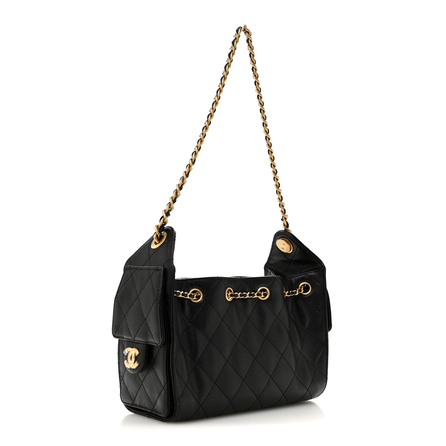 Chanel Caviar Quilted Mini Chanel 25 Handbag Black 3 of 11