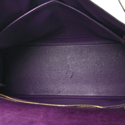 Hermes Ostrich Kelly Retourne 32 Violine 5 of 11