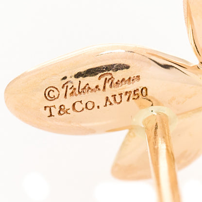 Tiffany 18K Rose Gold Diamond Paloma Picasso Olive Leaf Earrings 3 of 3
