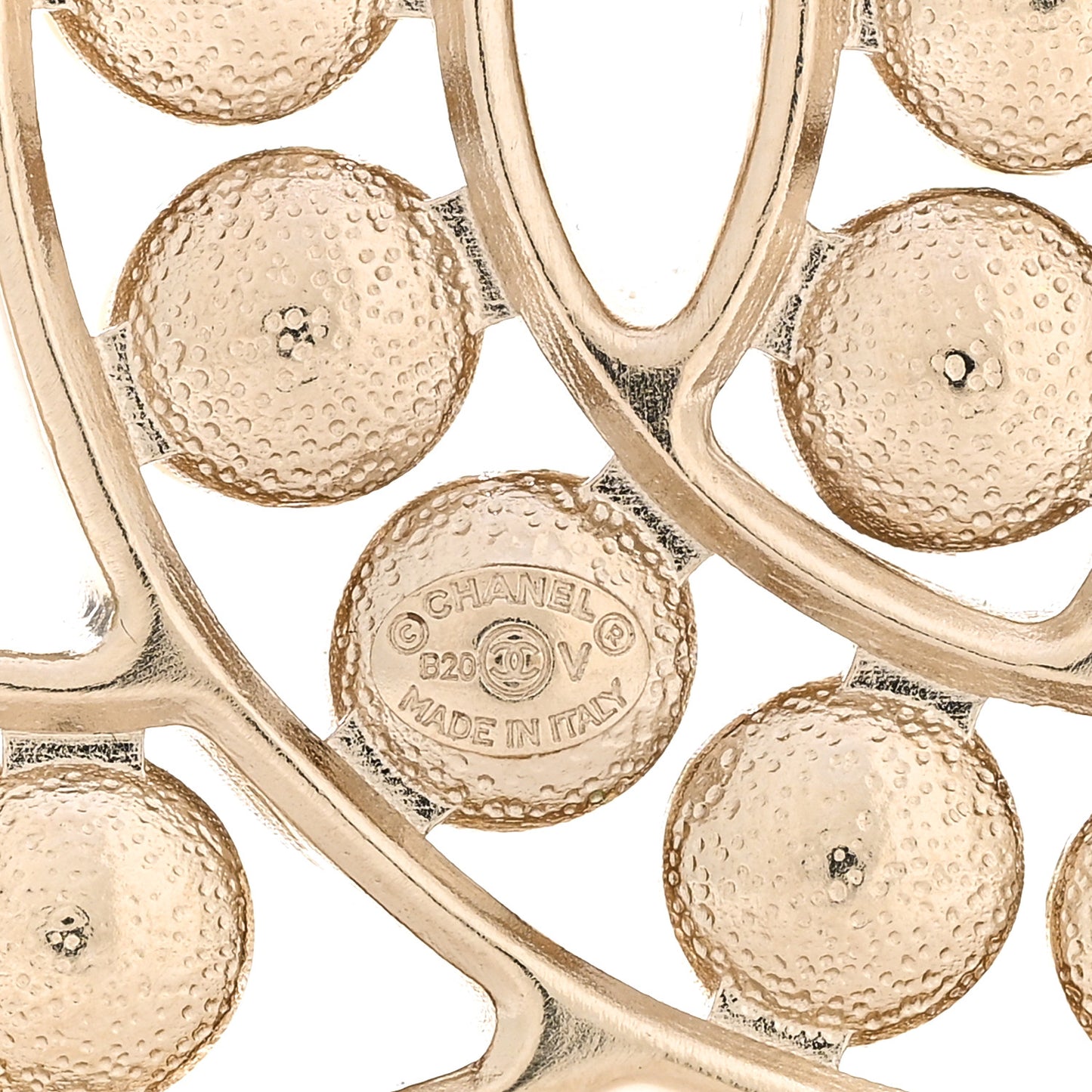 Pearl CC Brooch Light Gold