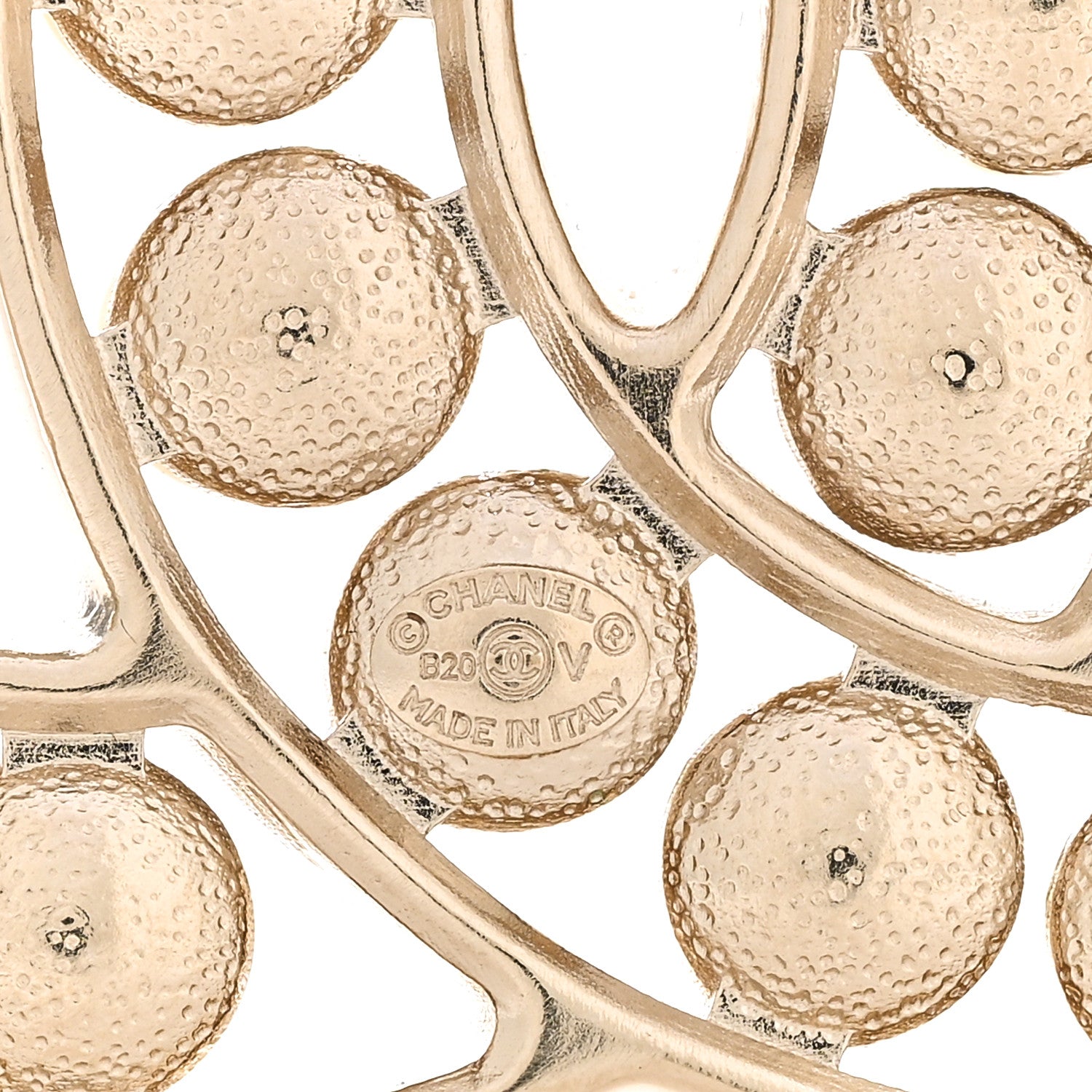 Chanel Pearl CC Brooch Light Gold 5 of 5