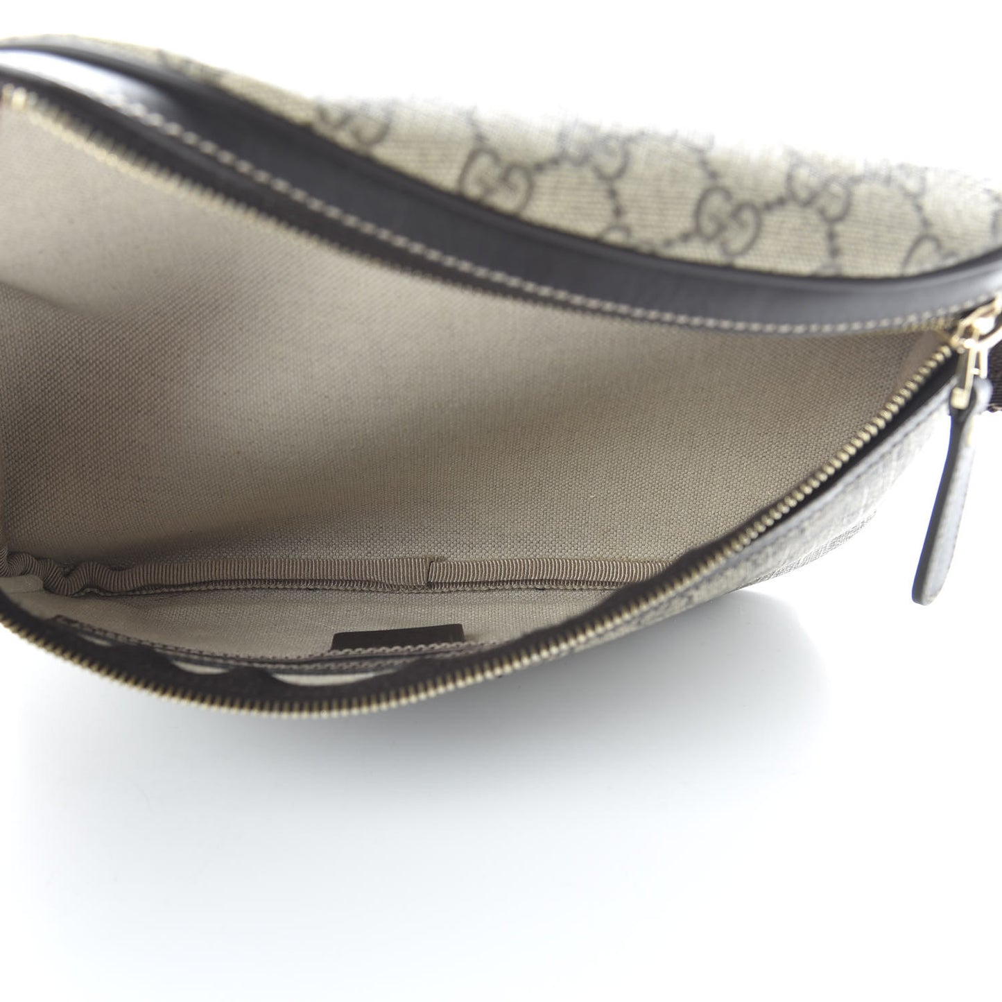 GG Supreme Monogram Belt Bag Dark Brown