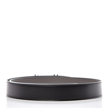 Hermes Box Togo 32mm Au Carre H Belt 90 Black Etain 3 of 7