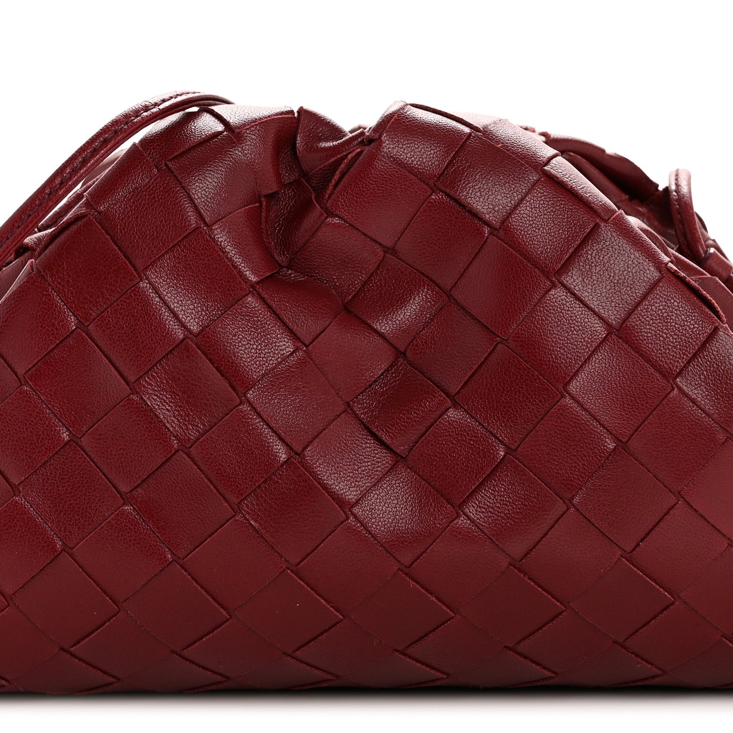 Nappa Intrecciato The Mini Pouch Bordeaux