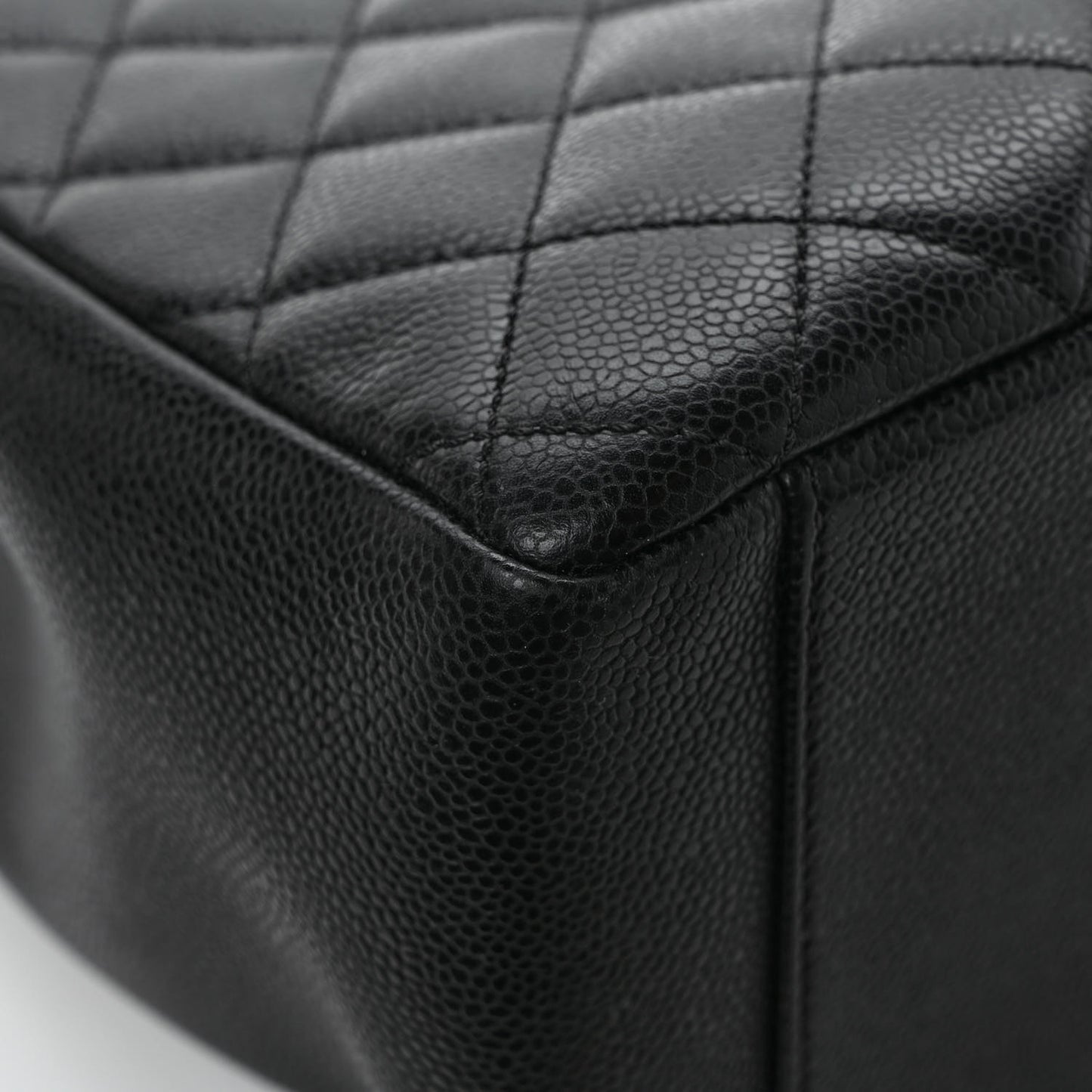 Caviar Quilted Grand Shopping Tote GST Black