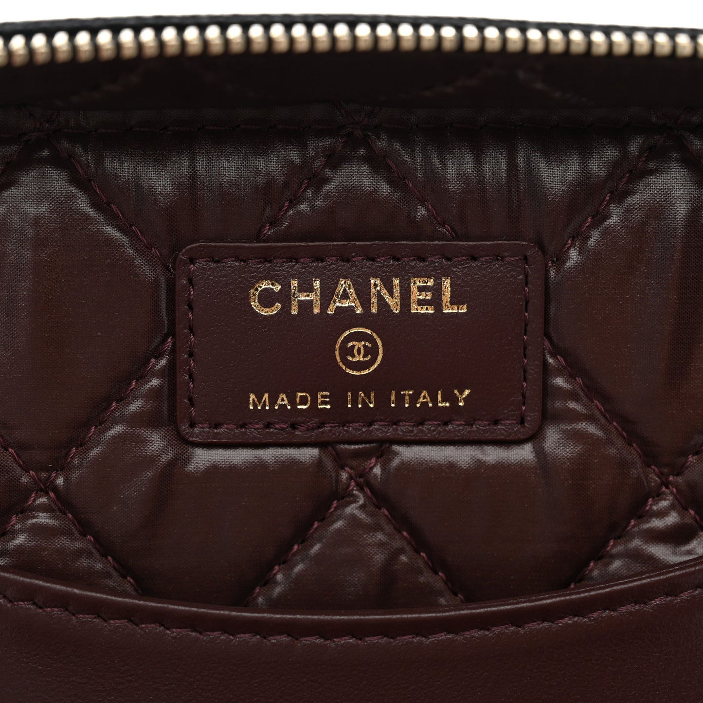 Caviar Quilted Large Vanity Pouch Black