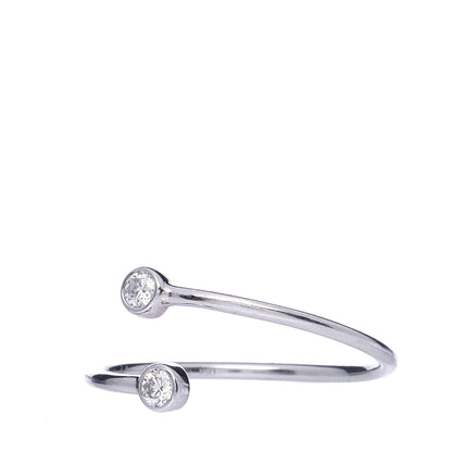 Tiffany Platinum Diamond Elsa Peretti Hoop Ring 52 6 4 of 6