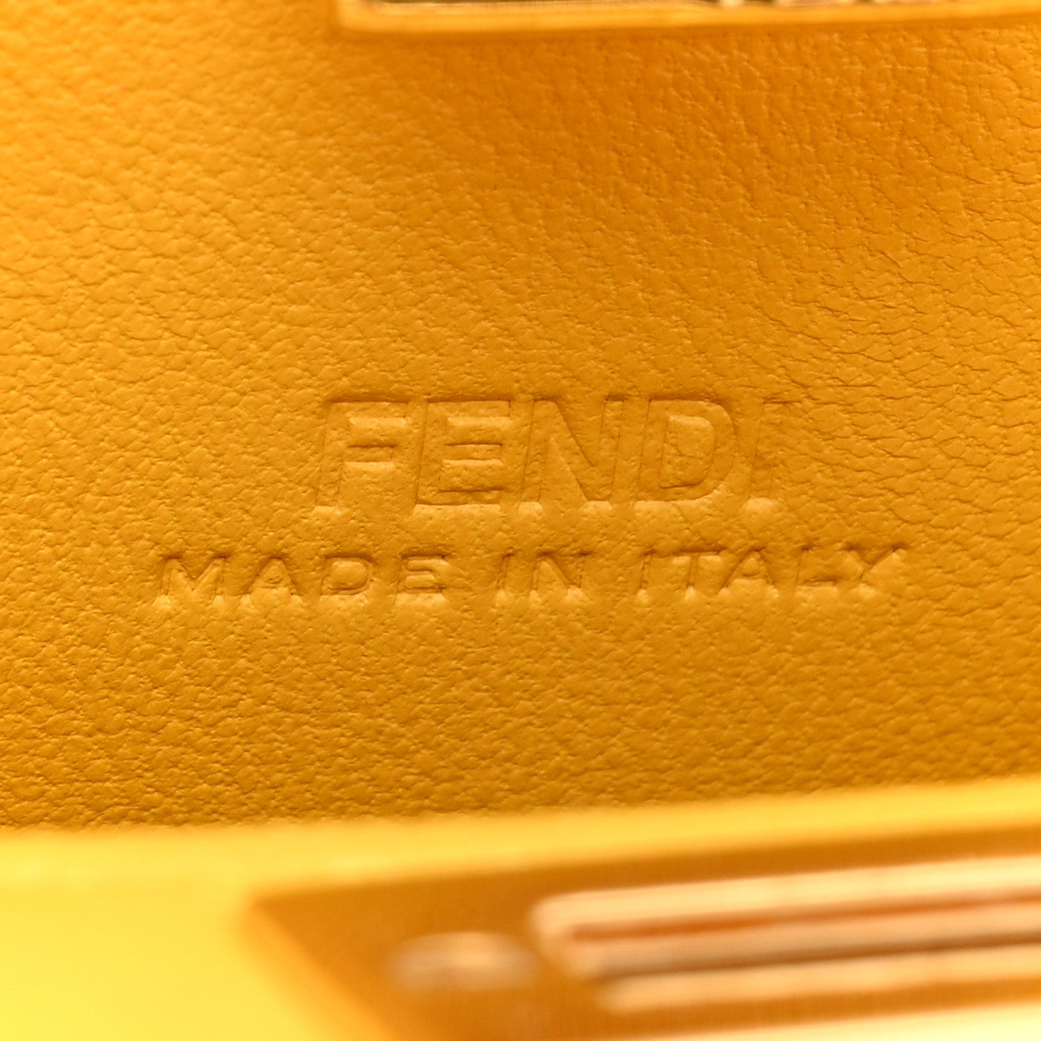 Fendi Shiny Nappa Nano Peekaboo Maxi Handle Satchel Mimosa 7 of 12