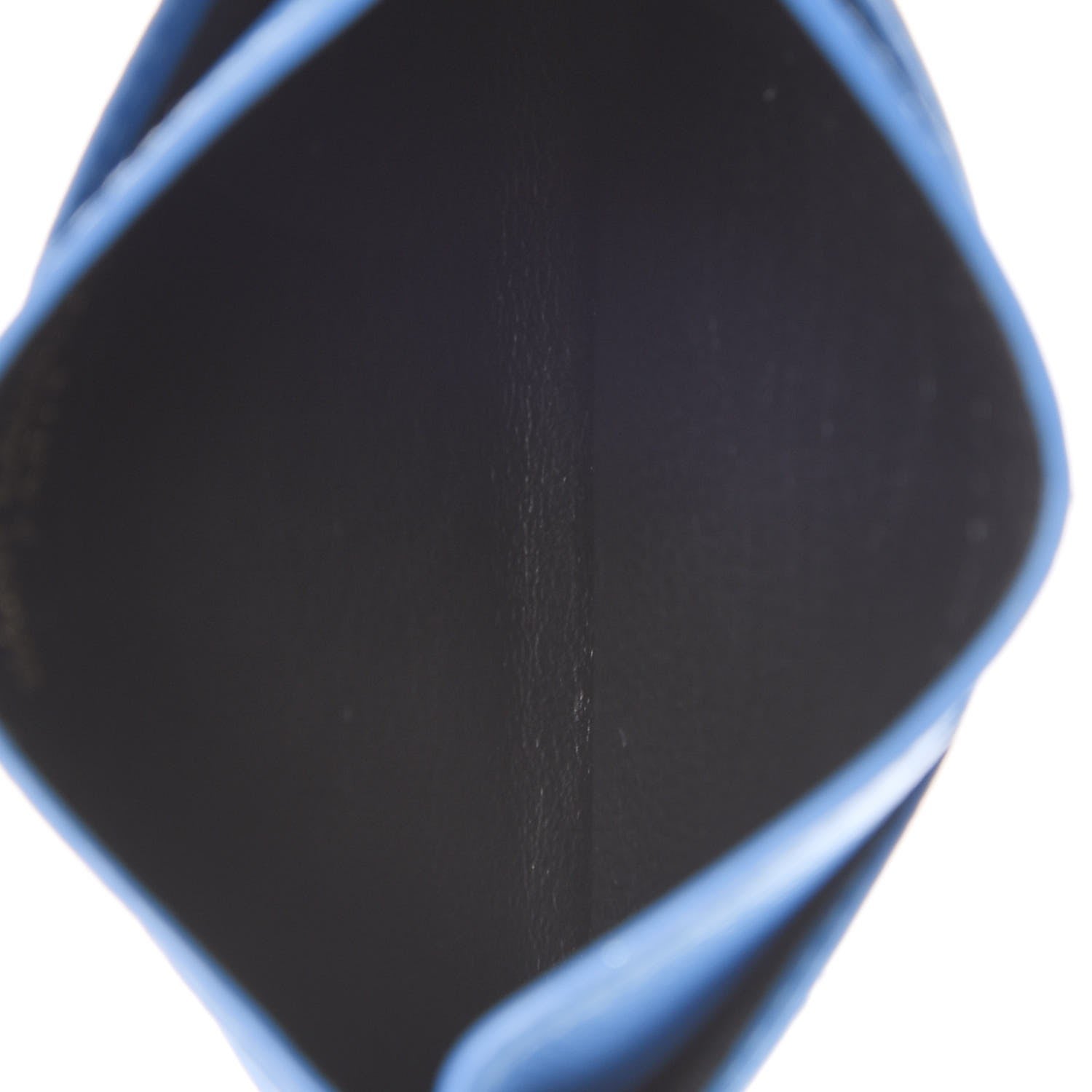 Saint Laurent Grain De Poudre Matelasse Monogram Credit Card Case Blue Clair 5 of 13