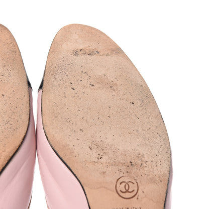 Chanel Lambskin Cap Toe CC Mules 39.5 Pink Black 10 of 17