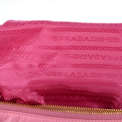 Prada Tessuto Nylon Fiocco Bow Shoulder Bag Begonia 7 of 9