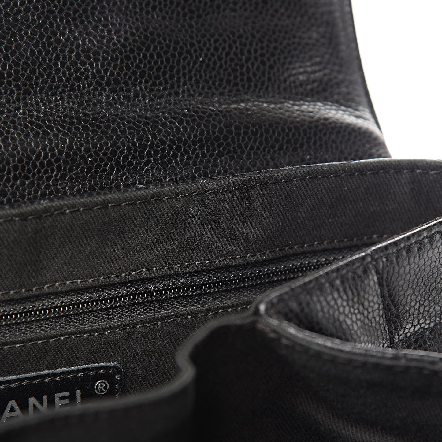 Caviar Quilted Timeless Accordion Flap Black