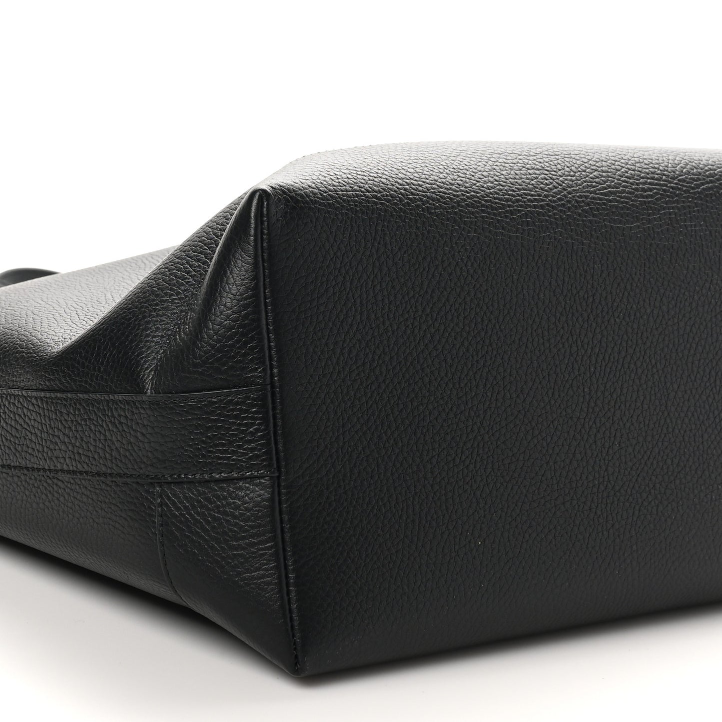 Grainy Calfskin Medium London Tote Bag Black