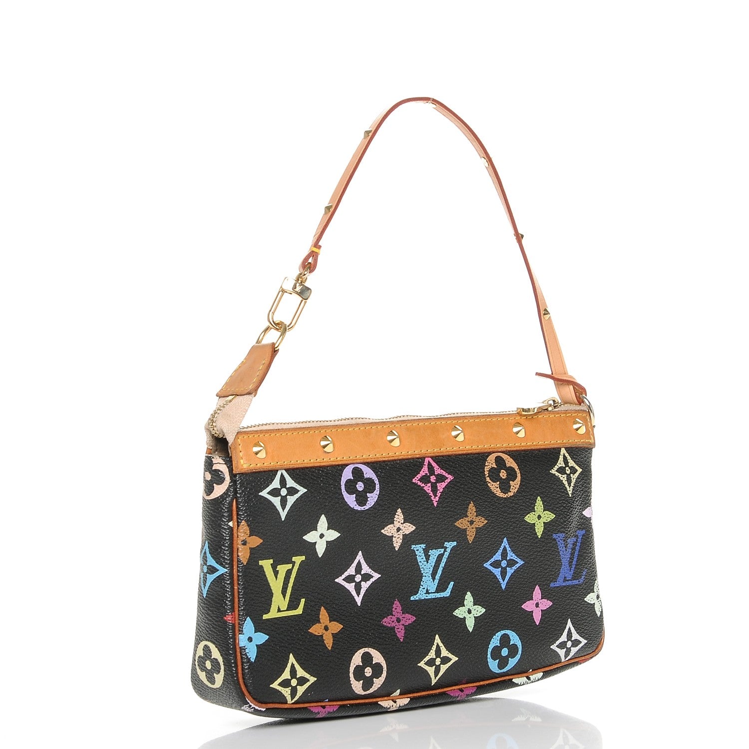 Louis Vuitton Monogram Multicolor Pochette Accessories Black 3 of 6