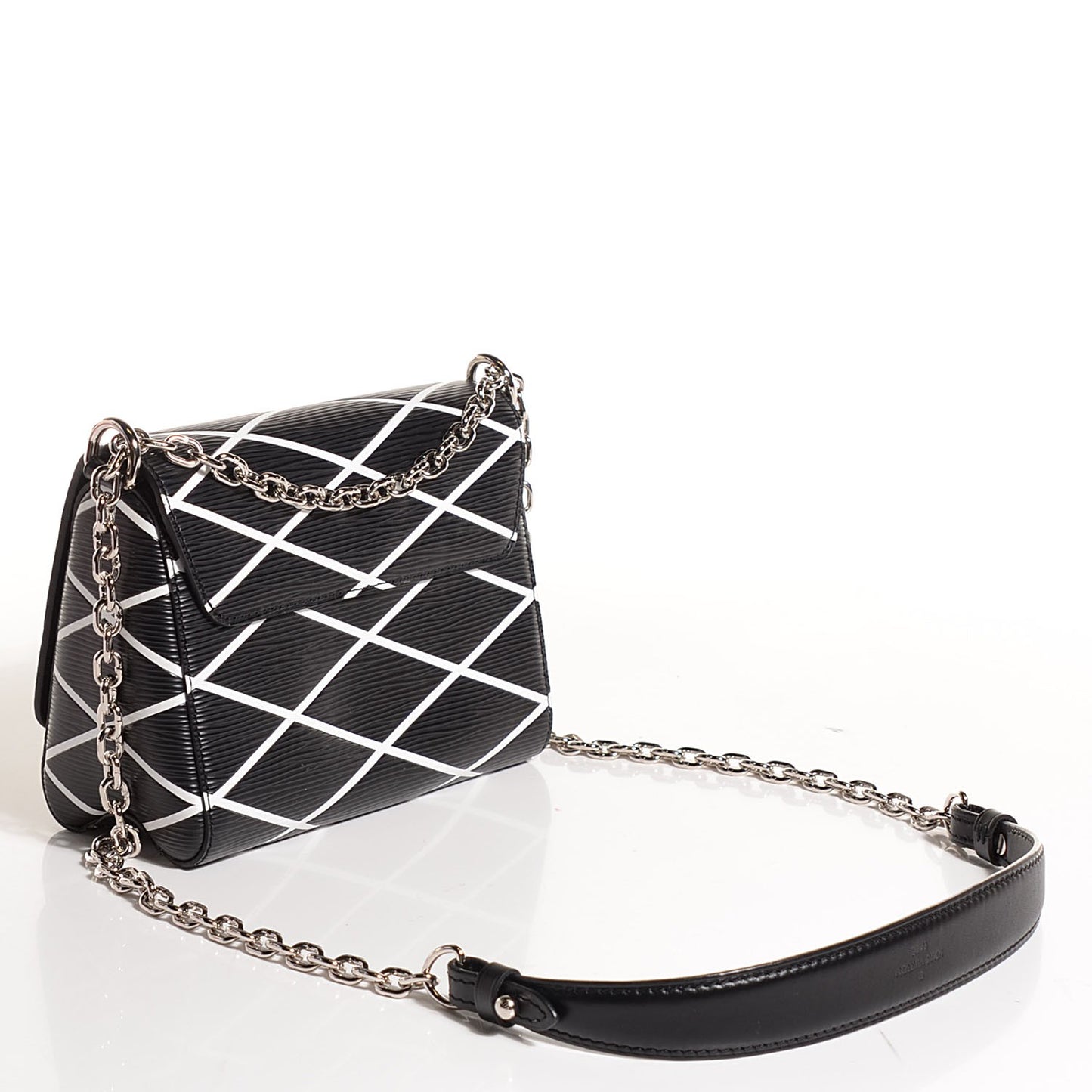 Epi Malletage Twist Shoulder Bag MM Black