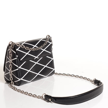 Louis Vuitton Epi Malletage Twist Shoulder Bag MM Black 3 of 7