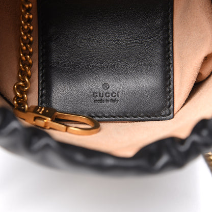 Gucci Calfskin Matelasse Mini GG Marmont 2.0 Bucket Bag Black 5 of 11