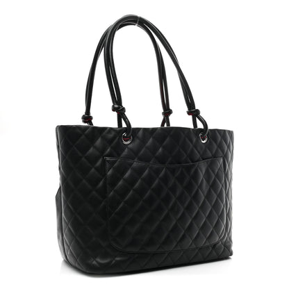 Chanel Calfskin Quilted Large Cambon Tote Black 3 of 10