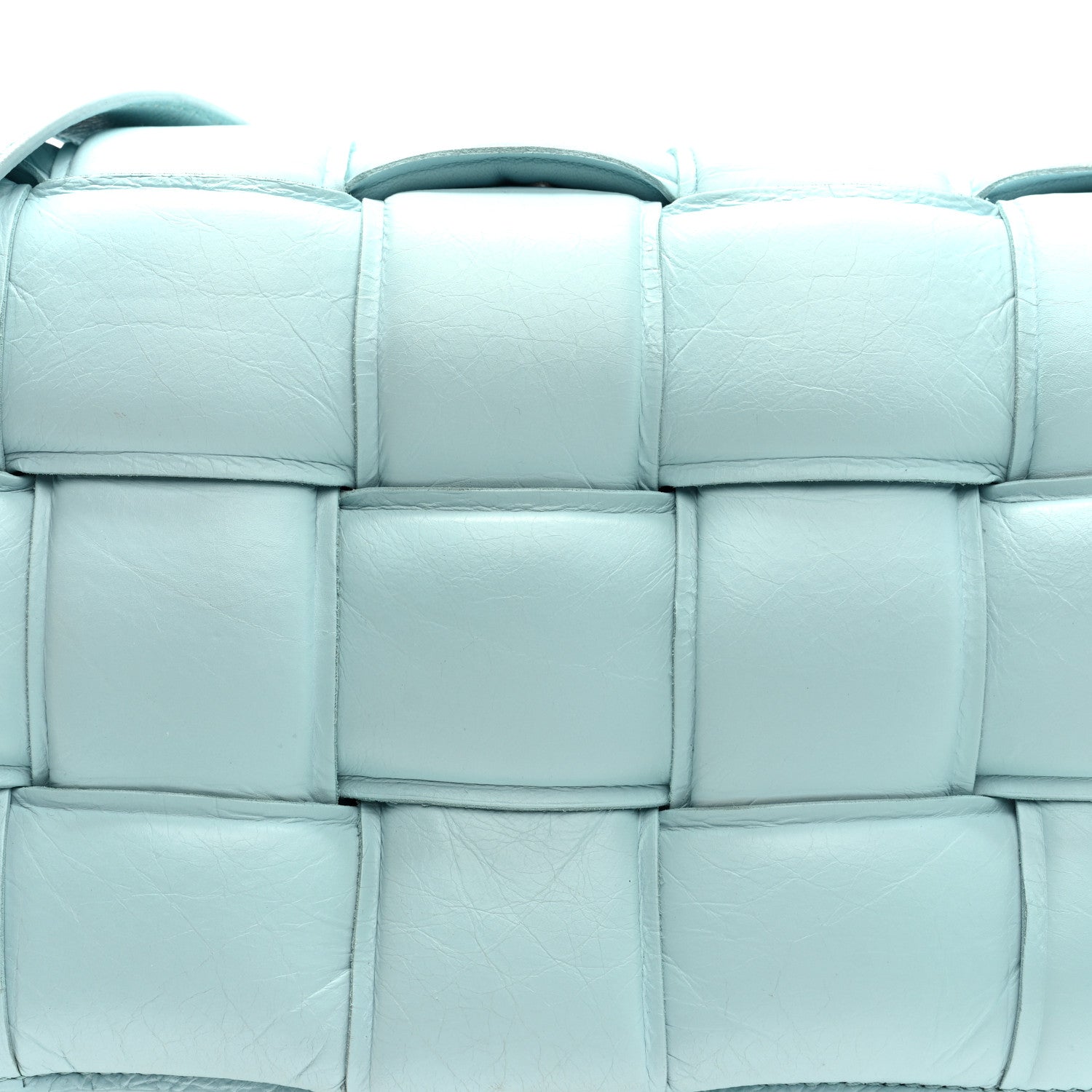 Bottega Veneta Paper Calfskin Maxi Intreccio Padded Cassette Crossbody Bag Ice 7 of 9
