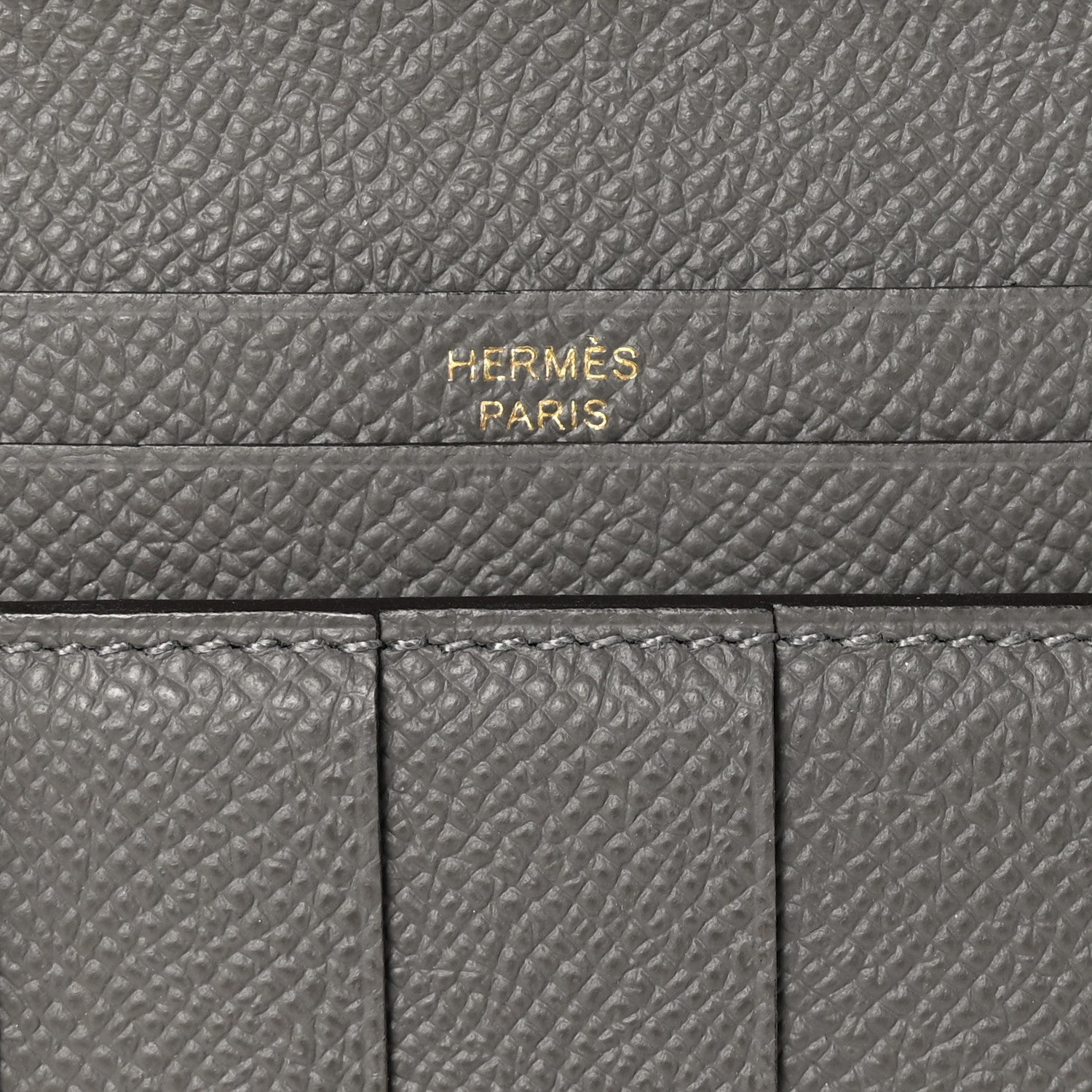 Hermes Epsom Bearn Gusset Wallet Gris Meyer 7 of 8