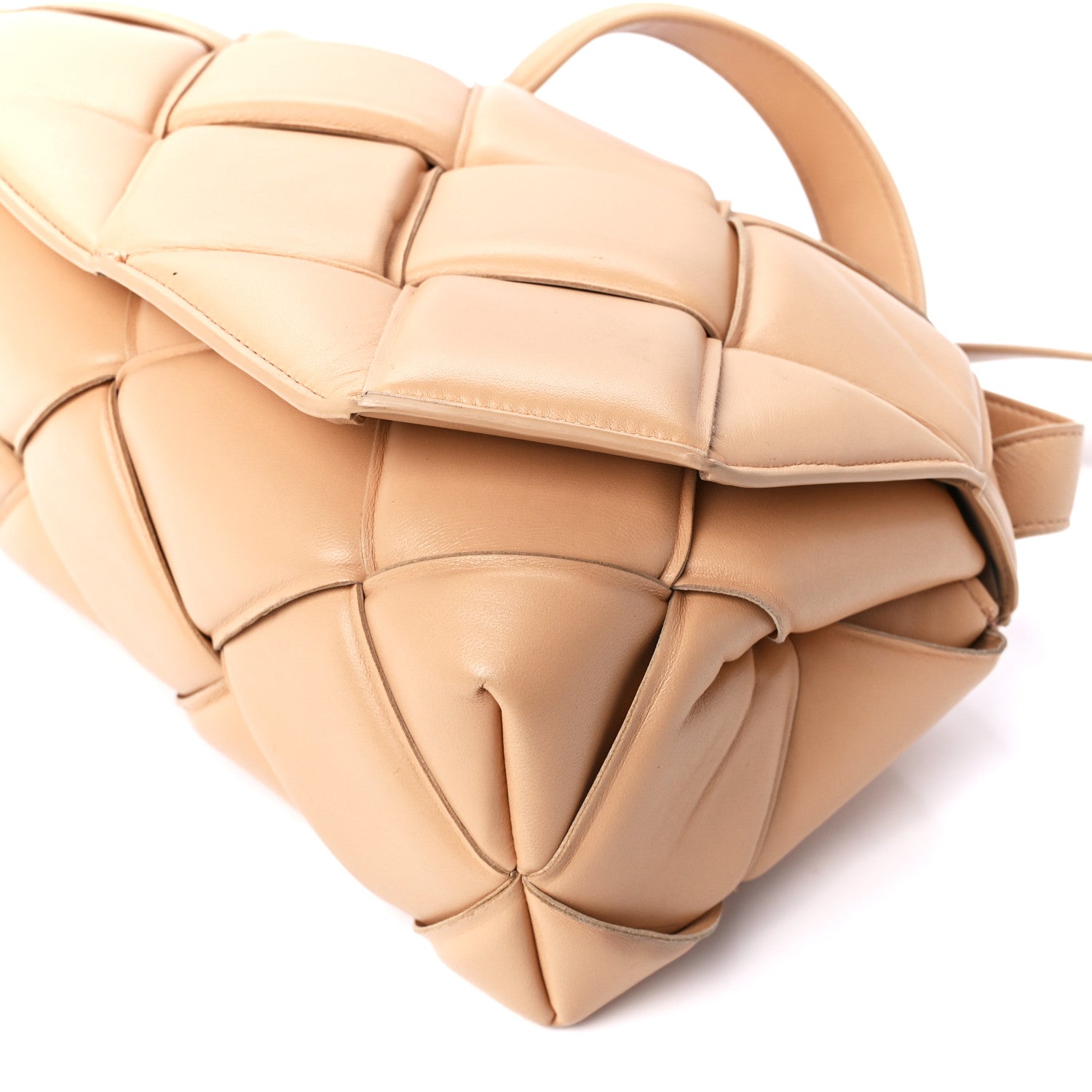Bottega Veneta Nappa Intreccio Padded Top Handle Shoulder Bag Almond 13 of 13