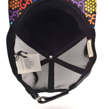 Gucci GG Supreme Monogram Psychedelic Baseball Hat XL 60 Black 4 of 9