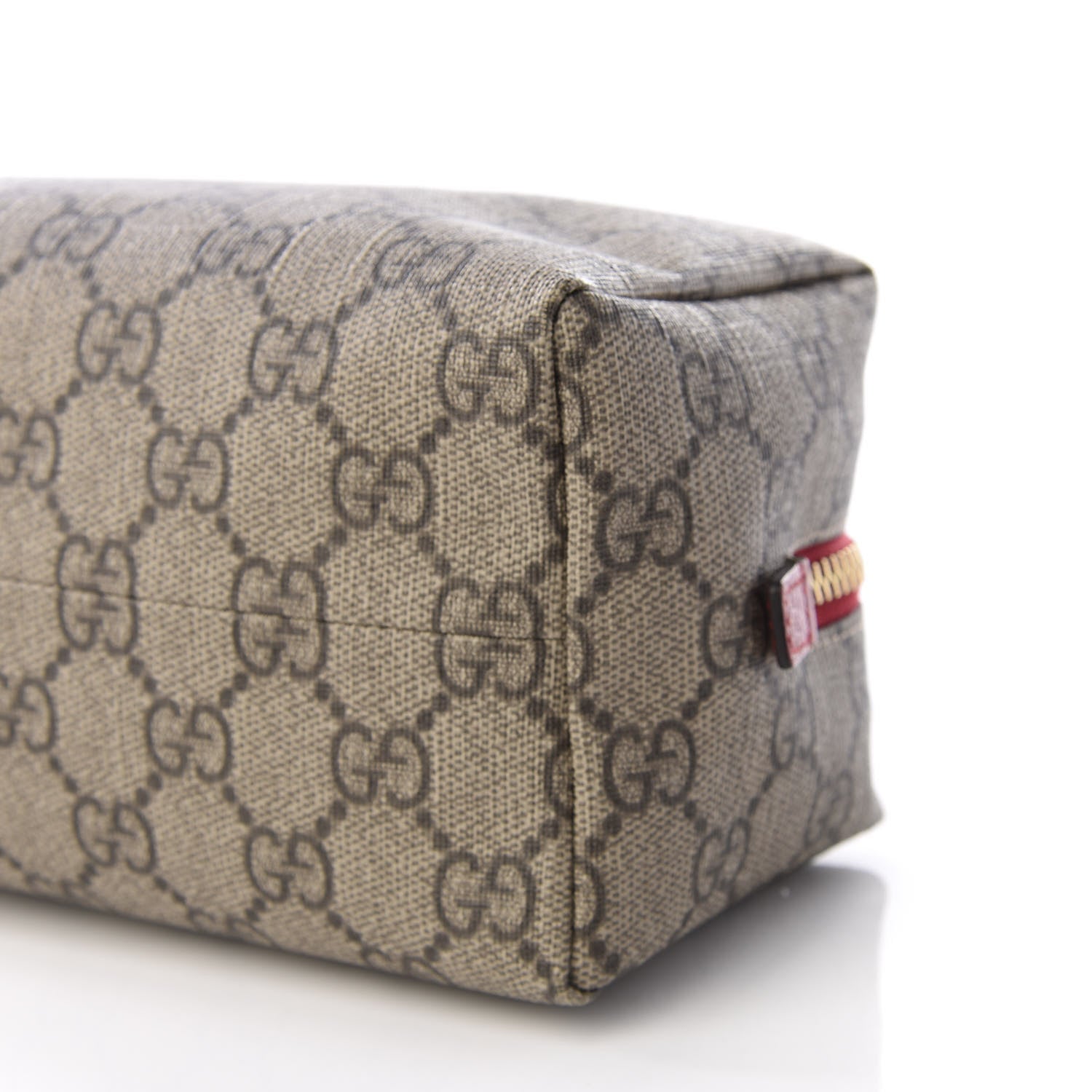 Gucci Soft GG Supreme Monogram Calfskin Medium Ophidia Cosmetic Case Beige Ebony Hibiscus Red 6 of 10