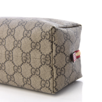 Gucci Soft GG Supreme Monogram Calfskin Medium Ophidia Cosmetic Case Beige Ebony Hibiscus Red 6 of 10