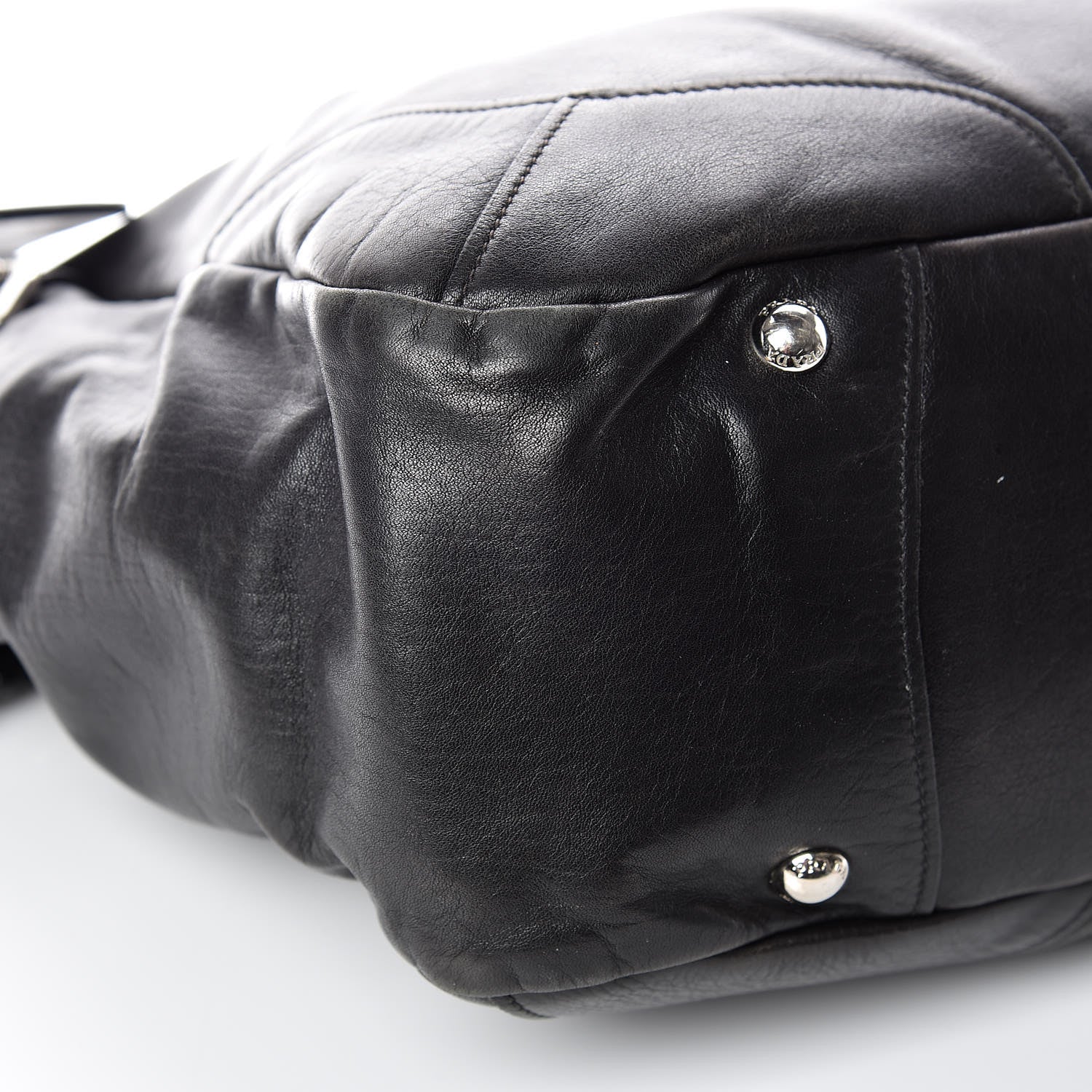 Prada Soft Calfskin Two Pocket Hobo Black 6 of 14