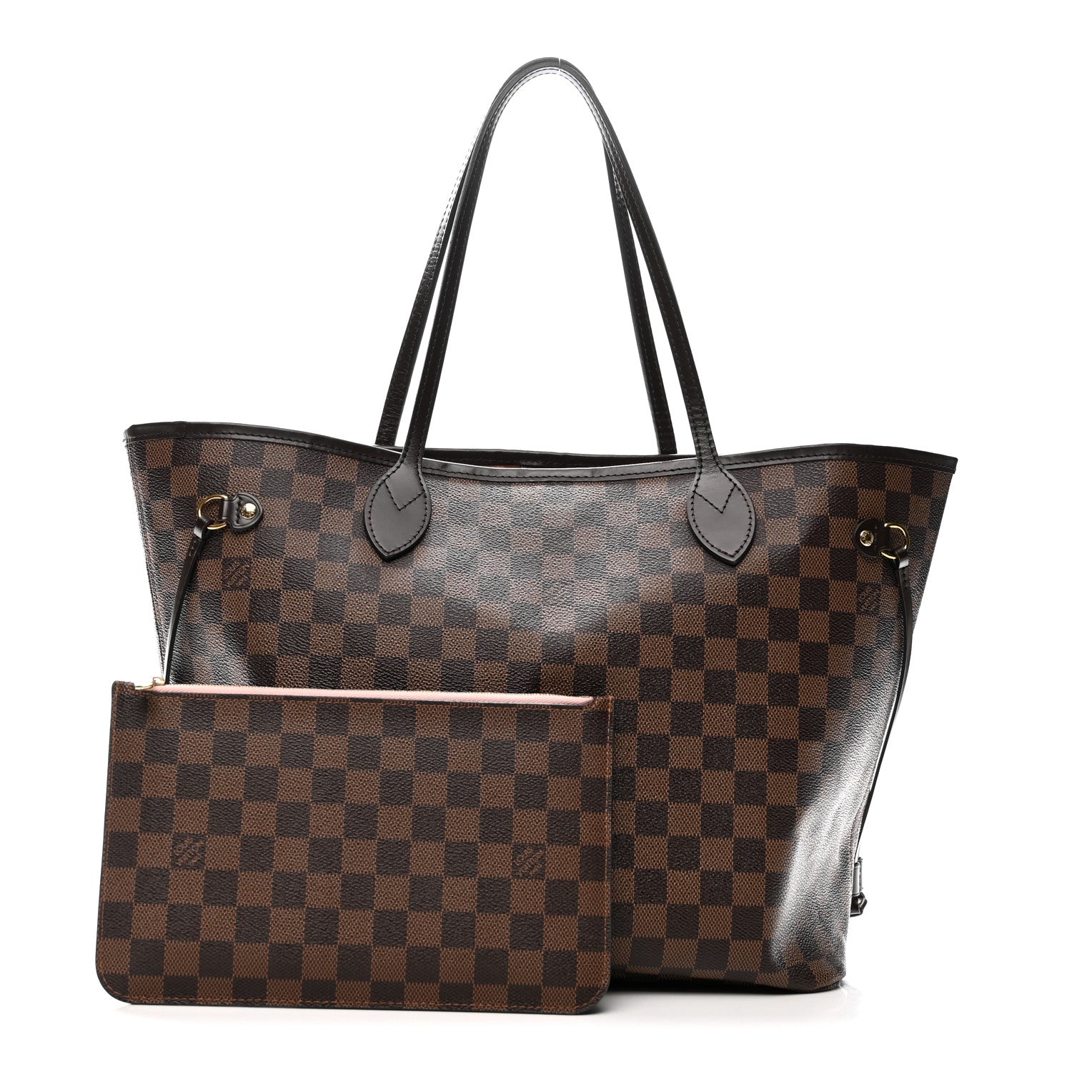 Louis Vuitton Damier Ebene Neo Neverfull MM Rose Ballerine 2 of 17