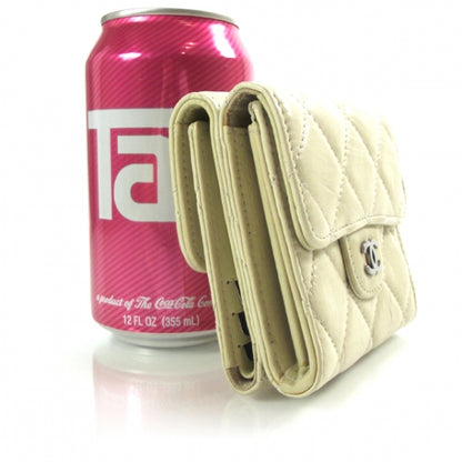 Chanel Lambskin Quilted Bi-Fold Wallet Beige Clair 3 of 9