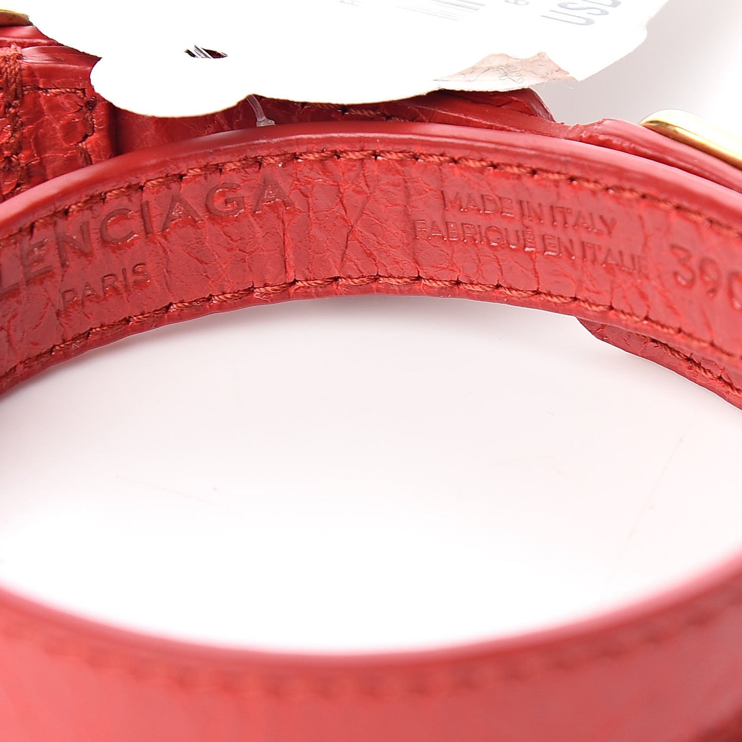 Chevre Hamilton Gold Metallic Edge Hardware Triple Tour Bracelet S Rouge Rubis